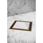 Matte Gold Smart Tile Insert Floor Waste Shower Grate Drain (90mm outlet)